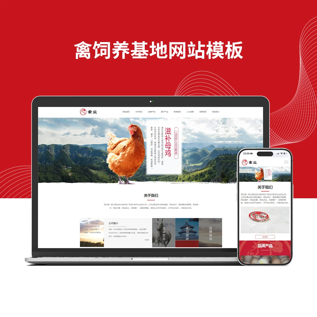 家禽饲养基地网站模板